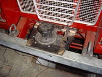  The original mounting has been modified and brackets welded into place - now needs painting and the driveshaft mechanism made up and fitted